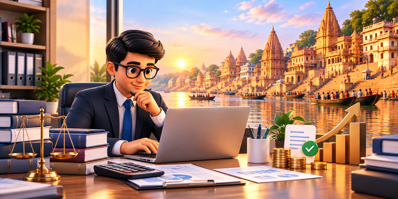 CA and GST consultant website in Varanasi 2026 office services Maps WhatsApp Web Developer Kashi