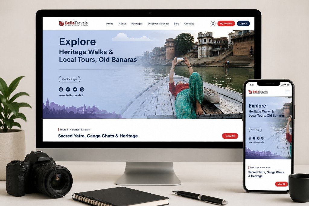 Bella Travels Laravel tour booking website with Razorpay — Varanasi